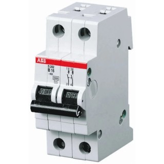 ABB System Pro M Compact S200M Miniature Circuit Breaker, 2-Pole, 2A, Type D, 400V AC, 125V DC 2CDS272001R0021 S202M-D2
