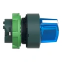 Schneider Electric Harmony Series 2 Position Illuminated Selector Switch Head, 22 mm Cutout, Blue Handle, IP65 ZB5AK1263