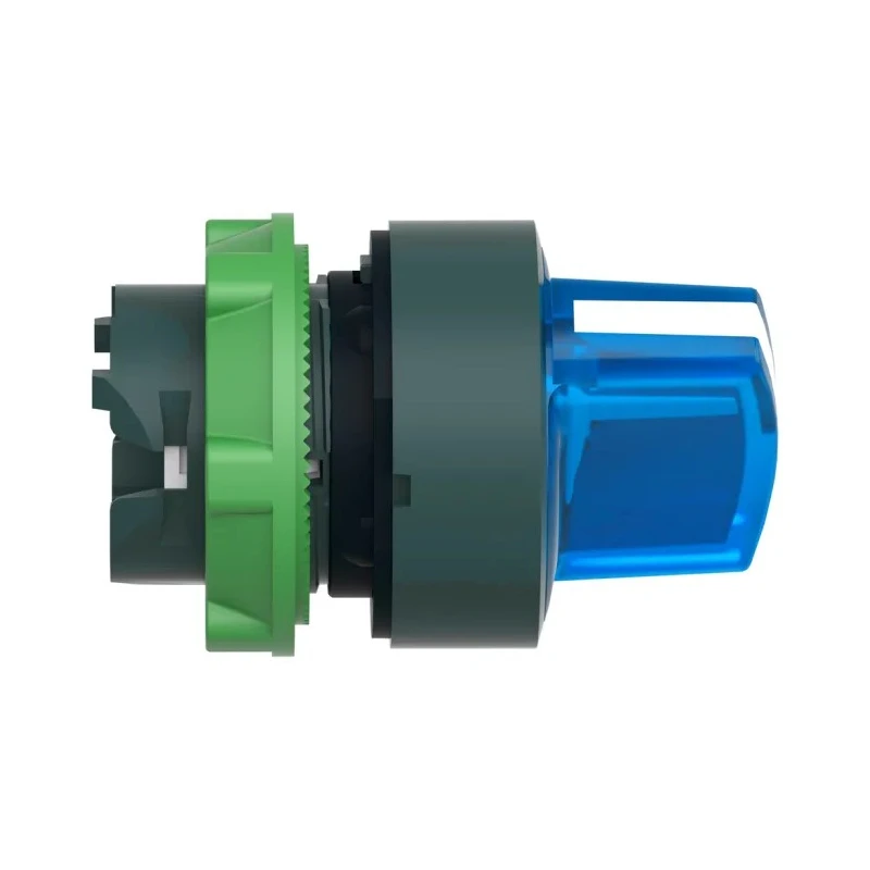 Schneider Electric Harmony Series 2 Position Illuminated Selector Switch Head, 22 mm Cutout, Blue Handle, IP65 ZB5AK1263