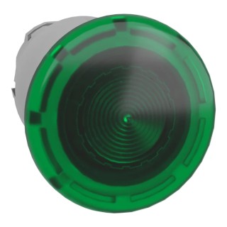 Schneider Electric Harmony XB4 Series Green Latching Mushroom Push Button Head, 22mm Cutout, 40mm Diameter, IP69K ZB4BW633