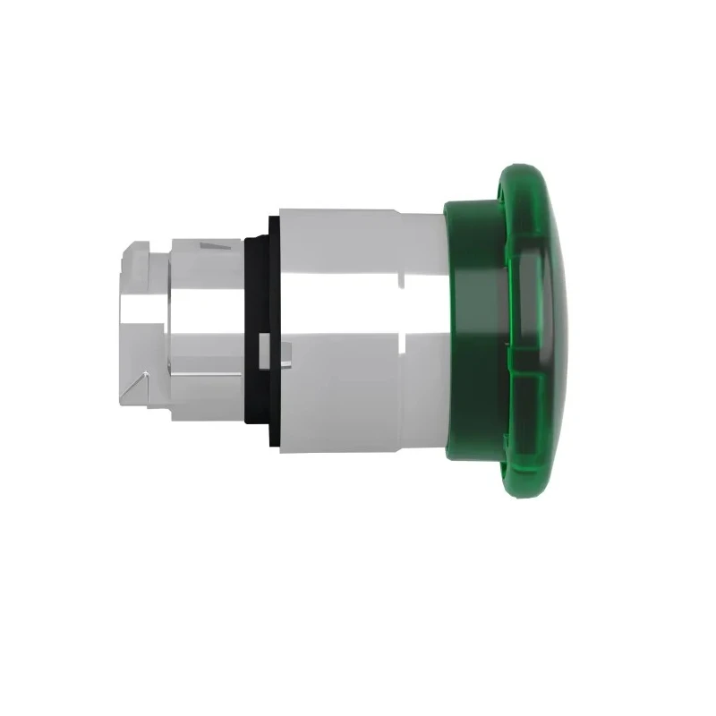 Schneider Electric Harmony XB4 Series Green Latching Mushroom Push Button Head, 22mm Cutout, 40mm Diameter, IP69K ZB4BW633