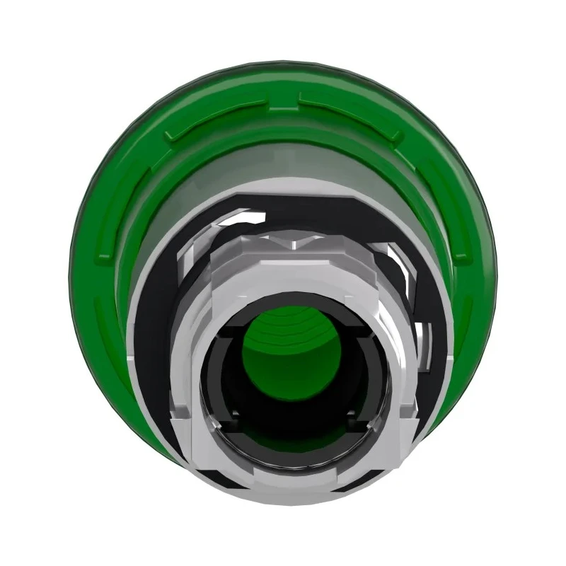 Schneider Electric Harmony XB4 Series Green Latching Mushroom Push Button Head, 22mm Cutout, 40mm Diameter, IP69K ZB4BW633