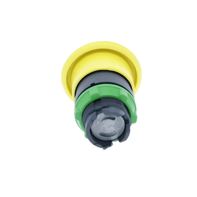 Schneider Electric Harmony XB5 Series Yellow Spring Return Mushroom Shaped Round Push Button Head, 22 mm Cutout, IP66 ZB5AC5