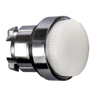 Schneider Electric Harmony XB4 Series White Spring Return Round Push Button Head, 22mm Cutout, IP69K, IP66 ZB4BW11
