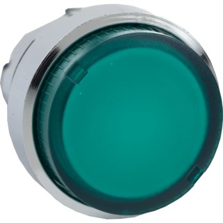 Schneider Electric Harmony XB4 Series Green Spring Return Illuminated Push Button Head, 22 mm Cutout, IP69K, IP66 ZB4BW13