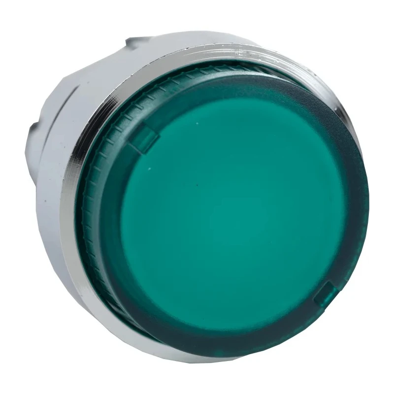 Schneider Electric Harmony XB4 Series Green Spring Return Illuminated Push Button Head, 22 mm Cutout, IP69K, IP66 ZB4BW13