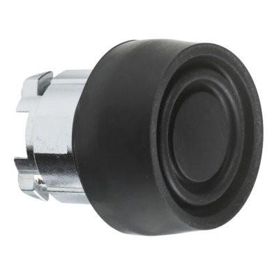 Schneider Electric Harmony XB4 Series Black Metal Round Spring Return Push Button Head 22 mm Cutout ZB4BP2S
