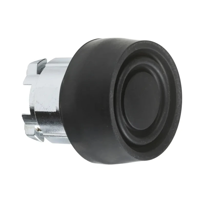 Schneider Electric Harmony XB4 Series Black Metal Round Spring Return Push Button Head 22 mm Cutout ZB4BP2S