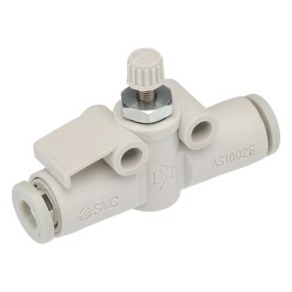 SMC AS Series Speed Controller Flow Controller Tube Nylon 4mm Tube Inlet Outlet, 1 MPa Maximum Pressure AS1002F-04