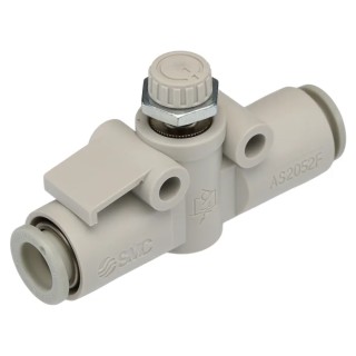 SMC AS Series Speed Controller Flow Controller Tube 8mm Inlet & Outlet Ports, 1 MPa Max Operating Pressure AS2052F-08