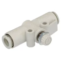 SMC AS Series Speed Controller Flow Controller Tube 8mm Inlet & Outlet Ports, 1 MPa Max Operating Pressure AS2052F-08