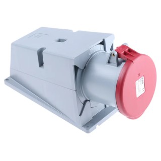 Amphenol Industrial Wall Mount Industrial Power Connector 63A 415V 3P+N+PE IP44 Polybutylene Terephthalate Tough & Safe IP44