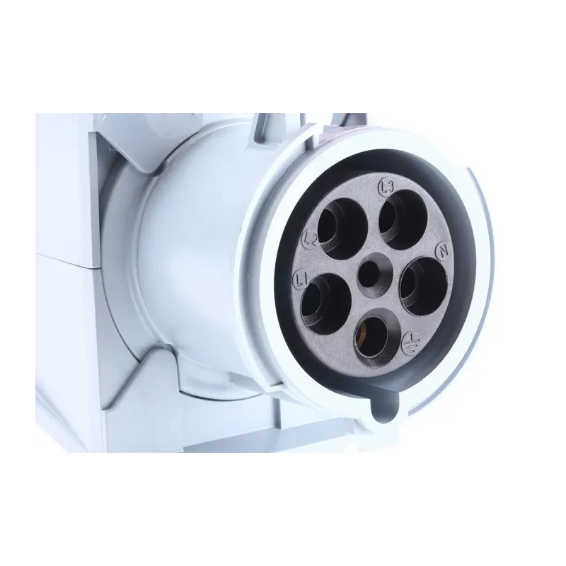 Amphenol Industrial Wall Mount Industrial Power Connector 63A 415V 3P+N+PE IP44 Polybutylene Terephthalate Tough & Safe IP44
