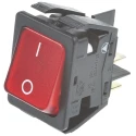 Arcolectric (Bulgin) Ltd DPST Illuminated On-Off Rocker Switch Panel Mount 16A 24V DC Nylon Red Actuator C6053ALNAEB
