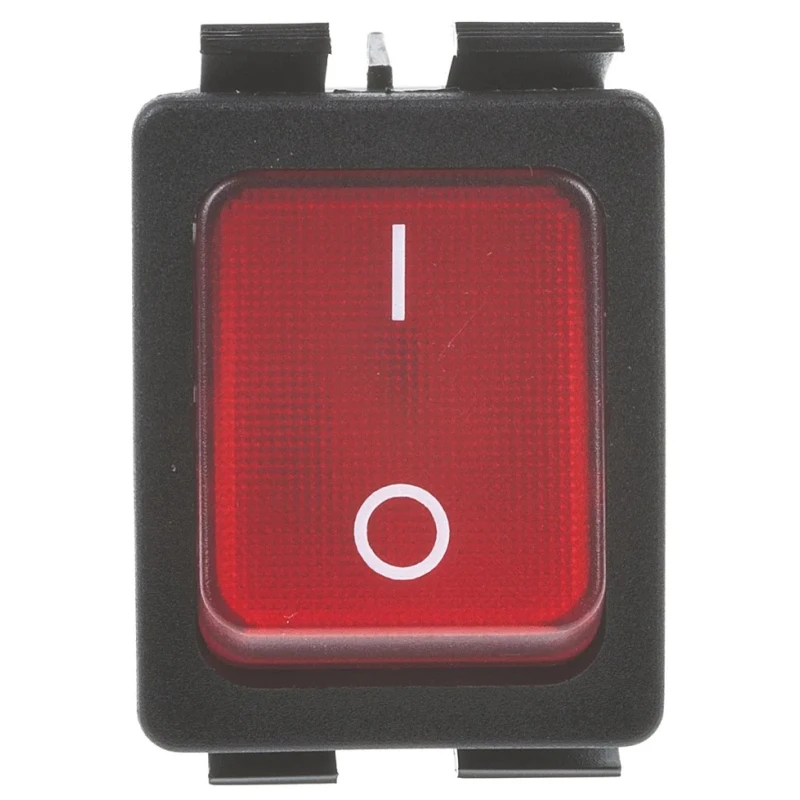 Arcolectric (Bulgin) Ltd DPST Illuminated On-Off Rocker Switch Panel Mount 16A 24V DC Nylon Red Actuator C6053ALNAEB