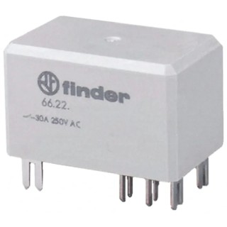 Finder DPST PCB Power Relay, 24V DC Coil, 50A Switching Current, Silver Alloy Contacts 66.22.9.024.0600S