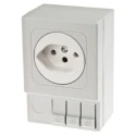 STEGO 10A Light Grey 1 Gang German Plug Socket DIN Rail Mount SD035