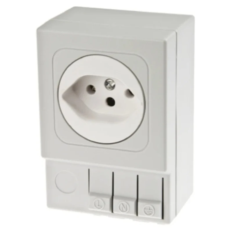STEGO 10A Light Grey 1 Gang German Plug Socket DIN Rail Mount SD035