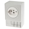 STEGO 10A Light Grey 1 Gang German Plug Socket DIN Rail Mount SD035