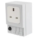 STEGO 6.3A Light Grey 1 Gang DIN Rail Mount Indoor Plug Socket Type G SD035