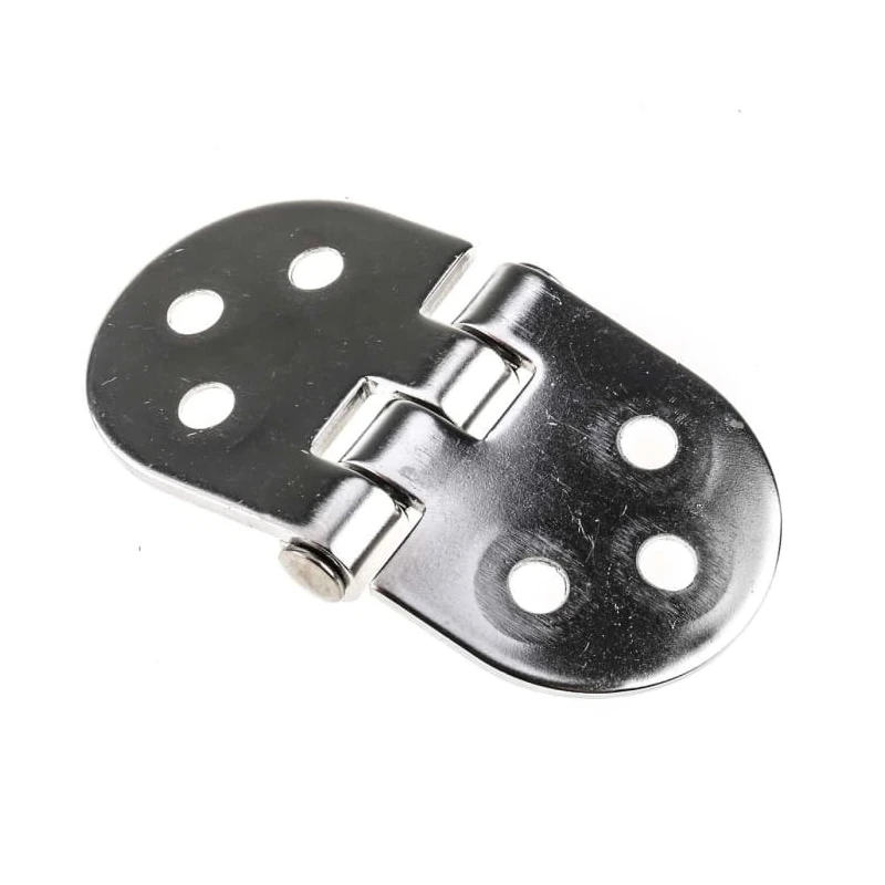 RS PRO Electro Polished Stainless Steel Flap Hinge with Fix Pin and Screw Fixing, 78 mm x 40 mm x 2.5 mm 749-1692