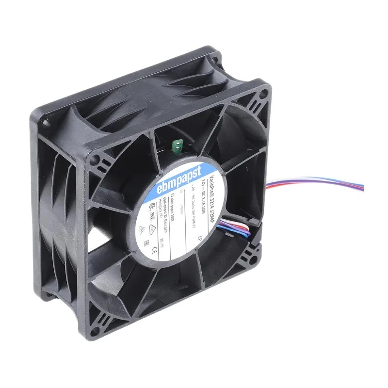 ebm-papst 3200 J - S-Force Series Axial Fan 24V DC 50W 2.08A Max IP68 92mm x 92mm x 38mm 