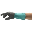 Ansell Grey Nitrile, Nylon Work Gloves Size 8, Chemical Resistant, EN 374, ANSI ABR 4 58270080