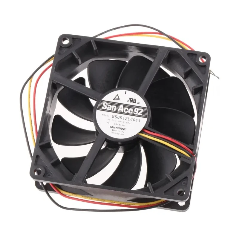Sanyo Denki San Ace 9S Series Axial Fan 12V DC 49.8 m³/h Airflow 840 mW Power 70 mA Max Current 92mm x 92mm x 9S0912L4011