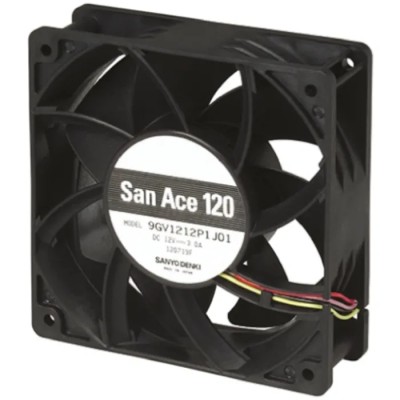 Sanyo Denki San Ace 9S Series Axial Fan 12V DC 2.28W 190mA 120 m³/h 119x119x25 mm 9S1212F4011