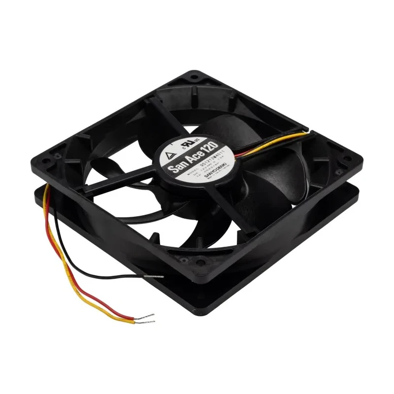 Sanyo Denki San Ace 9S Series 12V DC Axial Fan 120 mm x 120 mm x 25 mm 1.56 W 99.6 m³/h 1850 rpm 9S1212M4011
