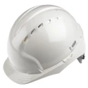JSP White Ventilated Adjustable Safety Helmet High Performance Polyethylene EN 397 EVO2 