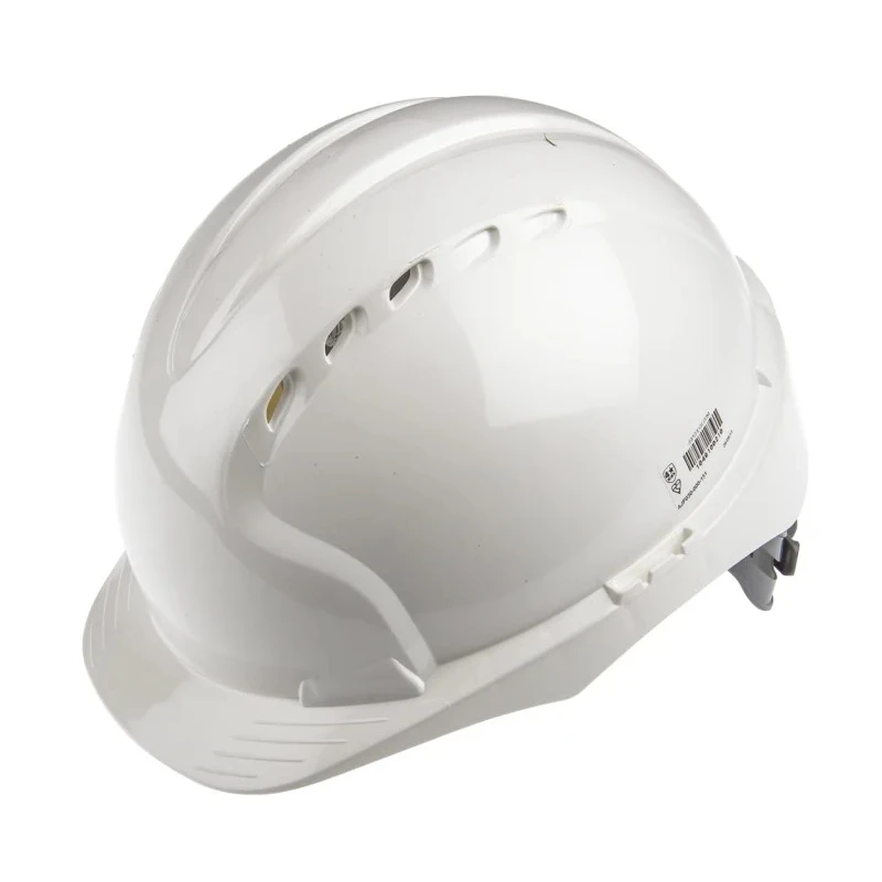 JSP White Ventilated Adjustable Safety Helmet High Performance Polyethylene EN 397 EVO2 