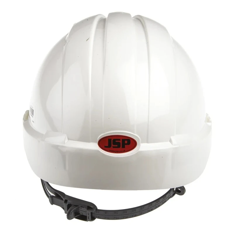JSP White Ventilated Adjustable Safety Helmet High Performance Polyethylene EN 397 EVO2 