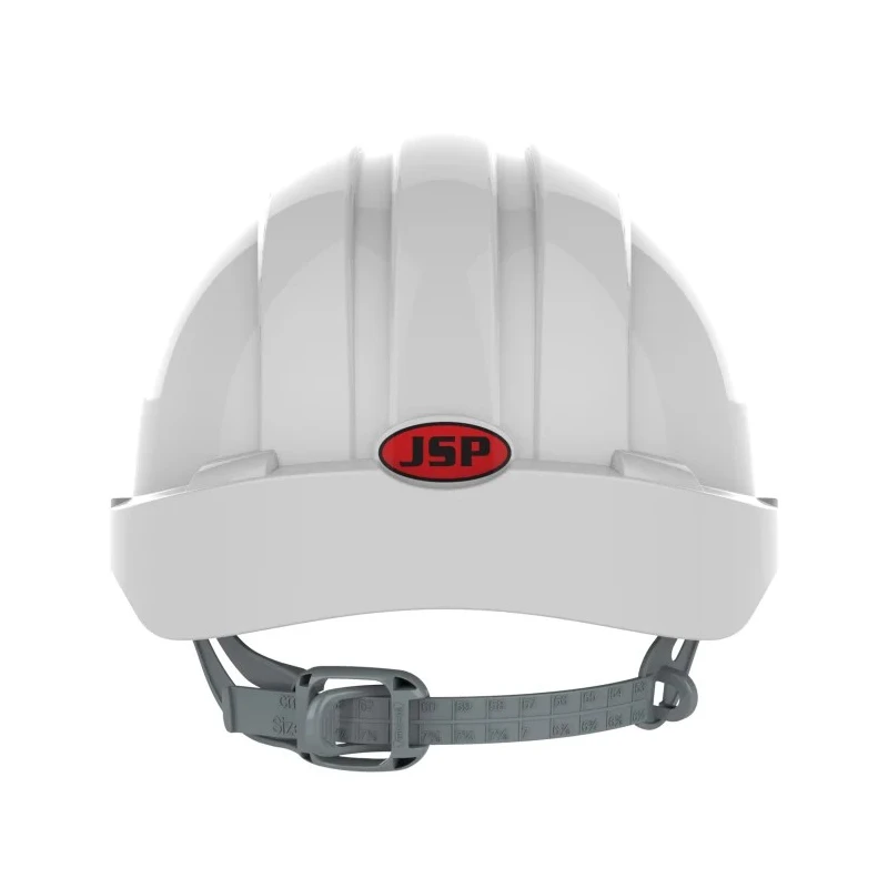 JSP White Ventilated Adjustable Safety Helmet High Performance Polyethylene EN 397 EVO2 