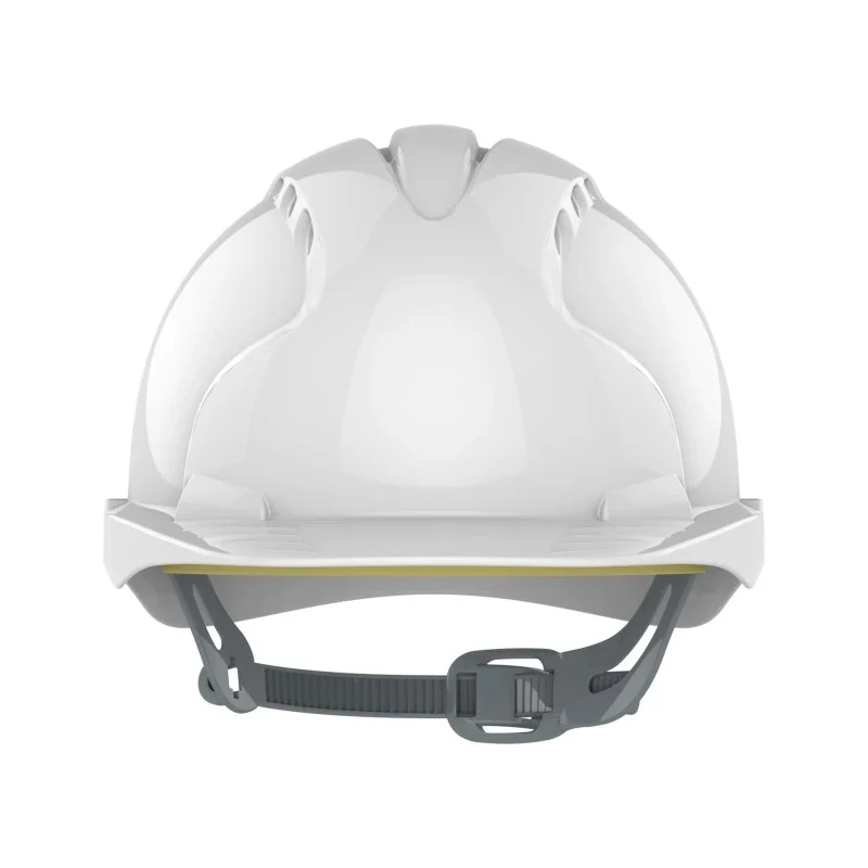 JSP White Ventilated Adjustable Safety Helmet High Performance Polyethylene EN 397 EVO2 