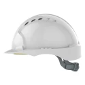 JSP White Ventilated Adjustable Safety Helmet High Performance Polyethylene EN 397 EVO2 