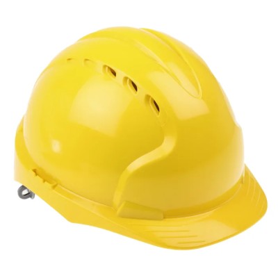 JSP Yellow Ventilated Safety Helmet High Performance Polyethylene Ratchet Adjustable EVO2 