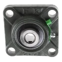 RS PRO 4 Hole Flange Bearing Unit with 15 mm Inside Diameter Cast Iron Body UCF202