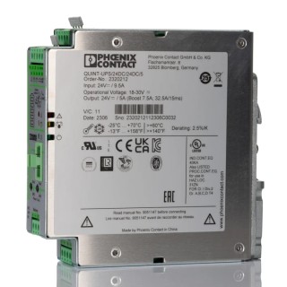 Phoenix Contact QUINT UPS 24V 24V dc Input Uninterruptible Power Supply 120W 24V dc Output 40A Backup Time 2h DIN 2320212