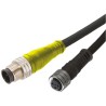 Brad from Molex Sensor Actuator Cable Female 3 Way Straight to Male 3 Way Straight 2 m 250V IP68 1200878415