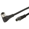 Brad from Molex Female 4 Way Right Angle to Male 4 Way Straight Sensor Actuator Cable 1m 250V IP67 1200060056