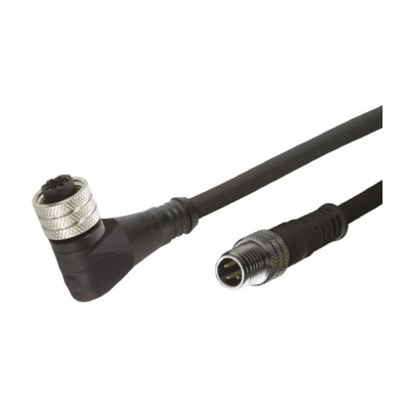 Brad from Molex Female 4 Way Right Angle to Male 4 Way Straight Sensor Actuator Cable 1m 250V IP67 1200060056