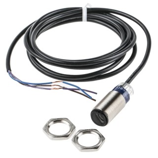Telemecanique Sensors Through Beam Photoelectric Sensor, Barrel Style, 15 m Detection Range, Solid State Output XUB2BKSNL2T