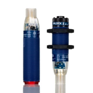 Telemecanique Sensors Through Beam Photoelectric Sensor, Barrel Style, 100 m Detection Range, PNP Output, IP67 XUBLAPCNM12