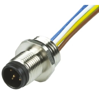 Brad from Molex Sensor Actuator Cable Male 12 Way Straight to 12 Way Unterminated Yellow Polyurethane Jacket 1200845015