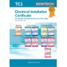 Kewtech Corporation Electrical Installation Certificate 40 Sheets, BS 7671:2018, United Kingdom TC1