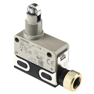 Omron D4E Series Roller Plunger Limit Switch 1 NO/1 NC, IP67, Metal Housing, 125V, 15A 