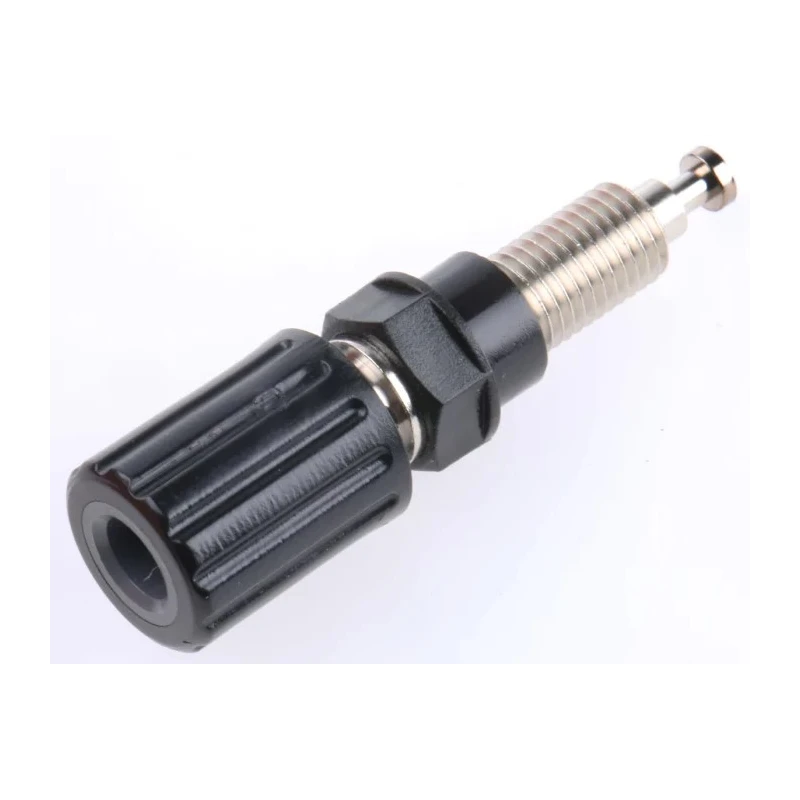 Schutzinger Black 36A Binding Post with Brass Contacts and Nickel Plating 4 mm Hole Diameter POL 6718 / SW