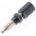 Schutzinger Black 36A Binding Post with Brass Contacts and Nickel Plating 4 mm Hole Diameter POL 6718 / SW
