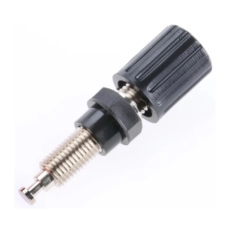 Schutzinger Black 36A Binding Post with Brass Contacts and Nickel Plating 4 mm Hole Diameter POL 6718 / SW